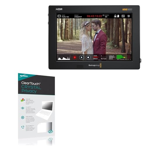 BoxWave Screen Protector Compatible with Blackmagic Video Assist 12G HDR (7 in) - ClearTouch Crystal Privacy (2-Pack), Privacy Screen Protector Flexible Film Clear