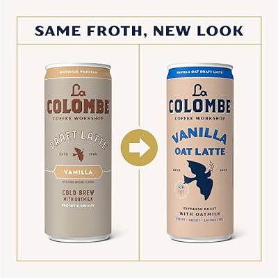 La Colombe Coffee, Oatmilk Vanilla Latte, 11 fl oz Cans (Pack of 12), Coffeehouse Quality Cold Brew, Specialty Grade Coffee Beans, Ready-to-Drink On-the-Go