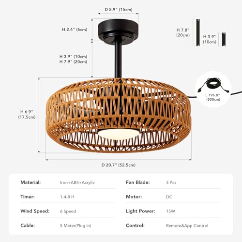 2034 outdoor ceiling fans with lights for patios waterproof plug in ceiling fan with remote 3cct dimmable reversible gazebo fan with hanging hook for canopypergolaporch