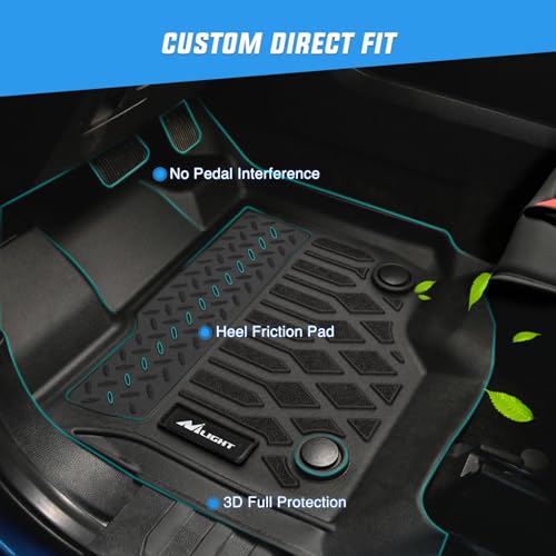 Image of Nilight TPE Floor Mats for Tesla Model 3 2024 2025 2026 | All Weather Custom Fit Heavy Duty Floor Liners