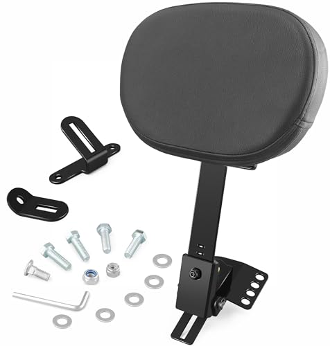 Adjustable Plug-in Driver Rider Backrest Custom Kit for Harley Electra Glides 1997-2026 Made Fit for Touring Models Road King Street Glide (Gloss Black)