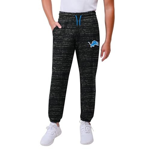 Ultra Game Boys' NFL Black Snow Fleece Jogger Sweatpants