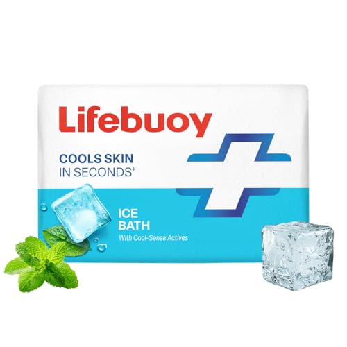 LIFEBUOY Ice Bath Soap Combo Pack of 5, 125g each, for Rapid Heat Relief, with Menthol and Cool Sense Actives, Refreshing Fragrance, Designed for Indian Summer, for Men and Women