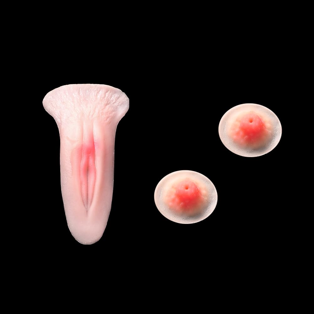 1/4スケールの女性シリコーン胸パッチ乳首プロップ1ペアセット、18インチアクションフィギュアボディ人形ボディアクセサリーのための女性のプライベートパーツ (AE style)