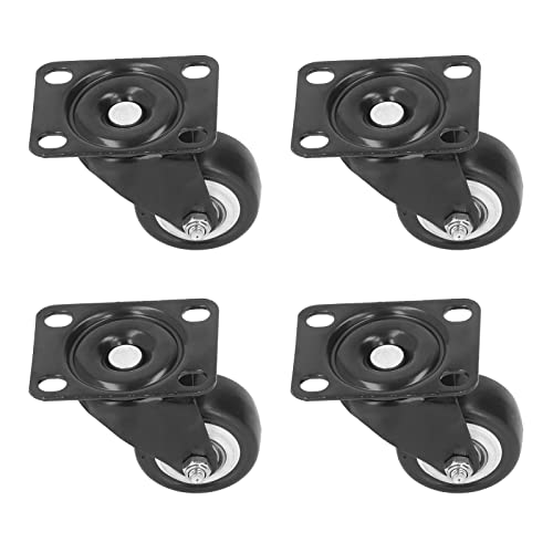 Lmrysalque 4Pcs Universal Caster Wear Resistant PVC Labor Saving Long Lasting High Toughness Caster Wheel