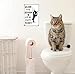 Funnysign Cat Lovers Gifts Welcome To The Bathroom A Cat Will Be with You Tin Sign for Bathroom Toilet Decor 8 X 12 Inch(3996)