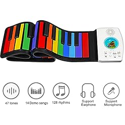 ATRNA Roll Up Piano, Hand Roll Piano Silicone 49 Touches Roll Up Piano Claviers Hand Roll Piano for Educational Gifts, Festival Gifts - Les Beatles, Paul McCartney, John Lennon, RIngo Starr, George Harrison ATRNA Roll Up Piano, Hand Roll Piano Silicone 49 Touches Roll Up Piano Claviers Hand Roll Piano for Educational Gifts, Festival Gifts – Image 2