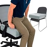 Vive Seat and Chair Cushion - Easy Rise for Elderly for Office, Wheelchair, Desk, Car & Couch - For Computer Use - Foam Sofa Pad With Cover - For Adults/Seniors - Relief for Back, Tailbone or Sciatica