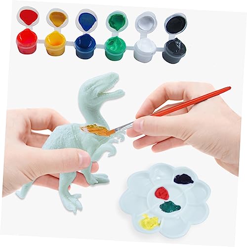ADOCARN 64 Unidades Animais Pintados Faça Você Mesmo Kit Modelo Terno Infantil Crianças Diy Artes Ar