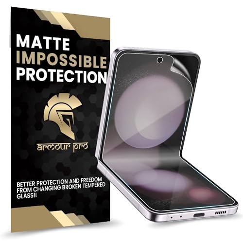 Image of ArmourPro Matte Screen Protector for Samsung Galaxy Z Flip 5, Premium Ultra Thin TPU Front Membrane Guard, Anti-Glare, Bubble-Free, Edge to Edge Coverage, Fingerprint Friendly | 1 Pack