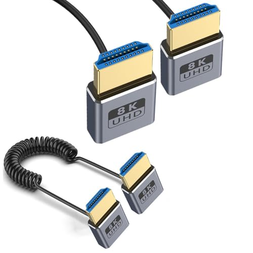 Cable HDMI 8K 60Hz de alta fidelidad con conector angular para proyector 6