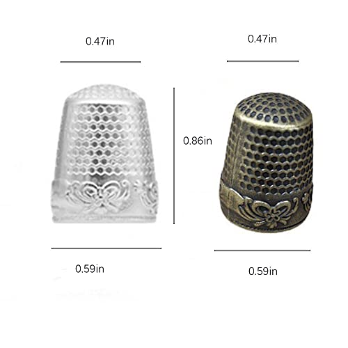 8 Pieces Sewing Thimble Sewing Metal Needle Shields Adjustable Finger Shield Copper Finger Protector For Hand Sewing Embroidery Needlework #TOP5