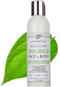 Matcha Green Tea Facial Daily Exfoliating Cleanser for Women and Men. Super Hydrating Face Wash with Aloe Vera, Hyaluronic Acid,and Niacinamide(B3). Great for Sensitive Skin