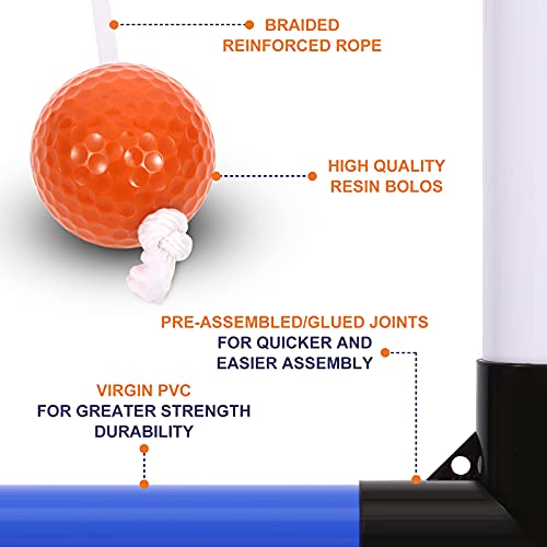 Goodlysports Strong Ladder Ball, Ladder Toss. Lawn Games And Yard Game With Real Golf Balls Of Red And Blue. Outdoor Games For Adults,Children And Family. #TOP2