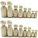 TIHOOD 16PCS Unfinished Wood Doll Bodies Assorted Wooden People Shapes for Arts and Crafts