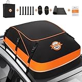 Sailnovo Rooftop Cargo Carrier & Car Roof Cargo Bag– Waterproof 20 Cubic Feet Heavy Duty Roof Rack Top Storage Cargo Carrier Bag- Fits Cars with/Without Rack, Includes Anti-Slip Mat, Reinforced Strap