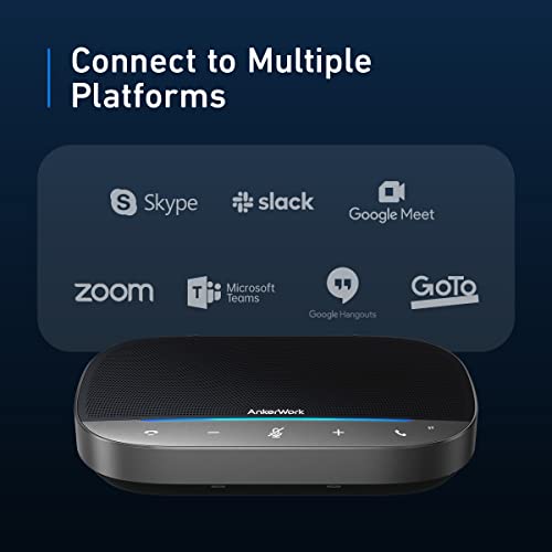 Ankerwork Sr500 Conference Speaker And Microphone With Deep Learning, 8 Mics, 48 Khz, Connect 5 Speakerphones In Daisy Chain, Ai Noise Cancellation, Premium Pickup In Conference Rooms Up To 45 People #TOP5