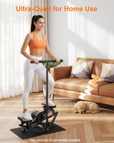 Image of Rock Stepper for Exercise at Home, Rocking Stepper Side to Side | Rocker Stepper with Resistance Bands & Handlebar for Full Body Workout, Lateral Stepper Exercise Machine (Utility Patent)