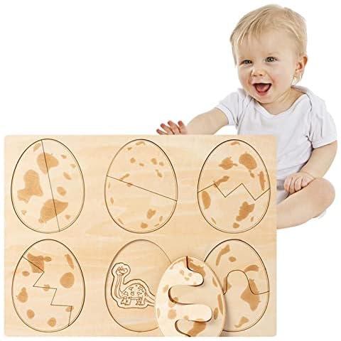 Veeteah Dinosaur Life Cycle Wood Tray - LifeCycle Tray School Project Animal Growth Cycle For Toddlers Party - DIY Wooden Puzzles For Kids Preschool Educational Puzzles Toy Cover