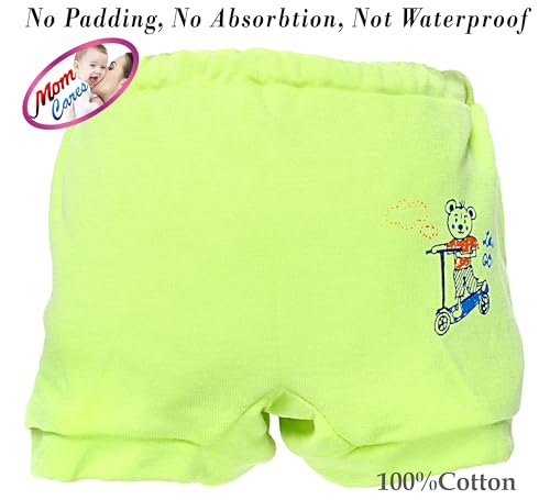Image of MOM CARE Baby Cotton Panties Bloomers Drawer Girls Boys Unisex V Shape with Elastic Soft Pure Cotton for Baby Care Multi Colored(Combo Pack of 3)