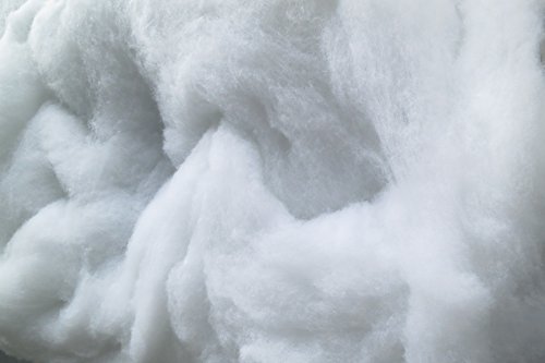 pemmiproducts Füllwatte 100% Polyester, Weiss, 3 kg, fein, Bastelwatte, Füllmaterial, Watte