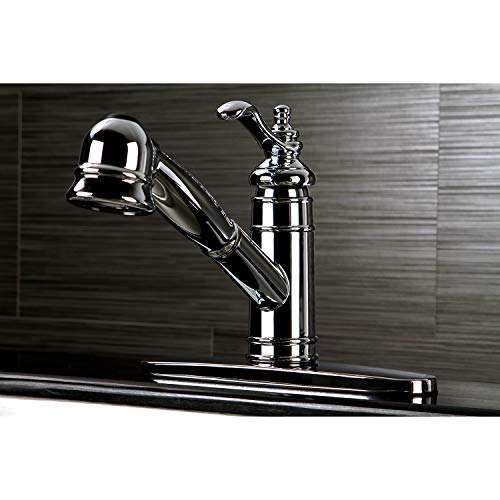 Kingston Brass GSC7571TL Gourmetier Templeton 8-Inch Centerset Single Handle Kitchen Faucet with Pull-Out Wand, Polished Chrome by Kingston Brass - Image 2