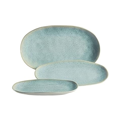 Mäser Serving Platter Set Frozen Green Stoneware Cover