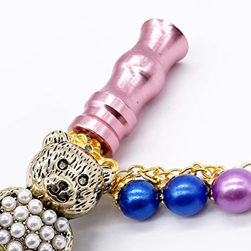 Luxurious Hookah Shisha Tips Diamond Hookah Holder Hose Accessories, Holder Cigarette Holder For Women Metal Colored Rhinestone Nozzles, Pink-B #TOP1