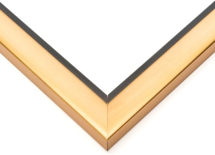CountryArtHouse Picture Frame Moulding (Wood) 100ft bundle - Contemporary Gold Finish - 1.25" width - 7/16" rabbet depth