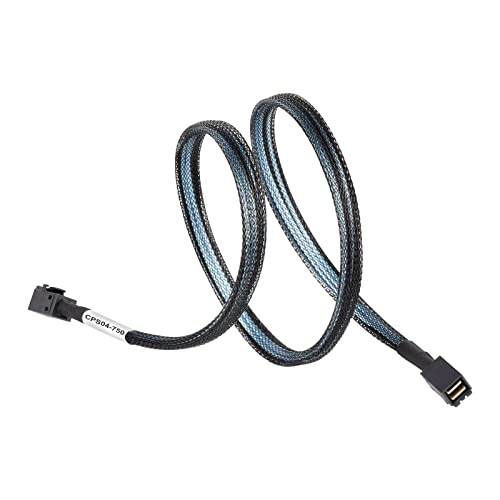 Cable SFF-8643 Silverstone CPS04-750 Mini SAS HD con blindaje interno antipérdida de datos