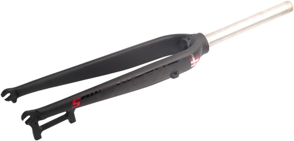 Bikes Rigid Fork 26" 27.5" 29" Universal Mountain Bikes Fork 1-1/8'' Straight Aluminum Alloy Front Fork 9 * 100mm Quick Release Disc Brake Bikes Fork(Black Gray,27.5in)