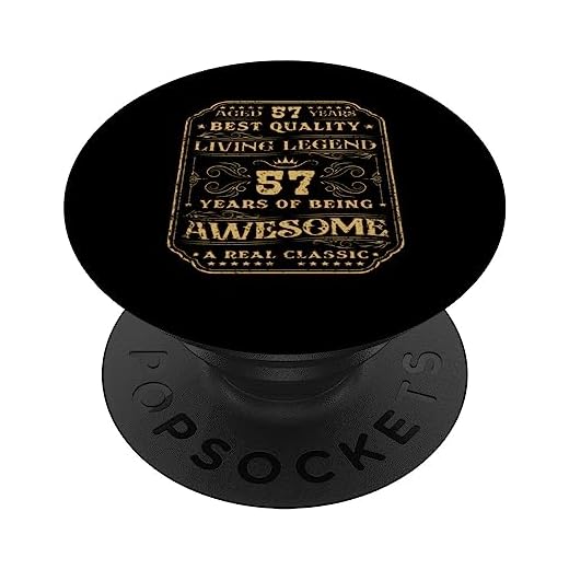57 años siendo increíble 57 cumpleaños hombre PopSockets PopGrip Intercambiable