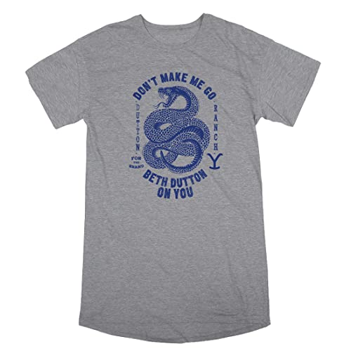 Bioworld Yellowstone Beth Dutton Snake Men's Athletic Heather Nightshirt
