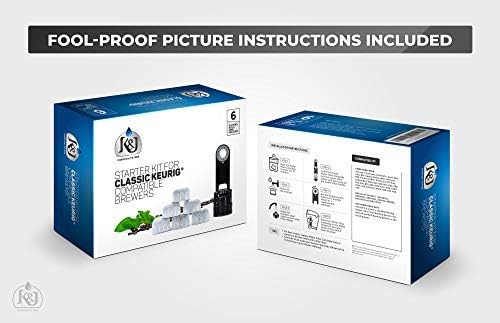 K&J Replacement Keurig Starter Kit for Keurig 1.0 Brewers - Includes Filter Holder And 6-pack of Keurig 1.0 Compatible Water Filters