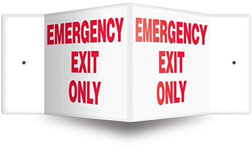 Panneau issue de secours 3D Emergency EXIT ONLY plastique épais Accuform PSP336