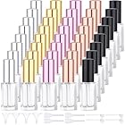 Segbeauty 40 frascos recarregáveis de perfume de 4,8 g, mini atomizador de perfume de vidro, pulverizador de colônia de viagem a granel de 5 ml com kit de recarga, refil de frascos de colônia vazios