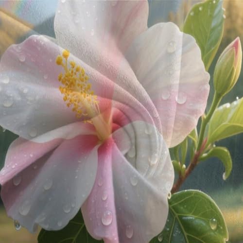 Parure de lit Hibiscus fermeture éclair cachée microfibre - 7