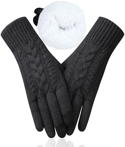 Winter Gloves for Women, Touch Screen Cold Weather Thermal Warm K...