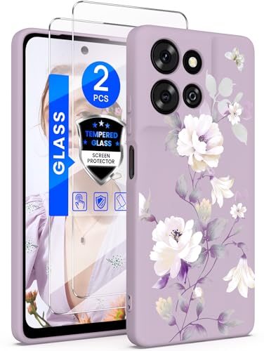 Purple Floral Case for Moto G 5G 2026