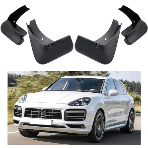 Image of Mud Flaps Splash Guards Compatible with Porsche Cayenne 2019-2024 | Not for GTS or Coupe, Front Rear Mud Guards Set of 4, Black