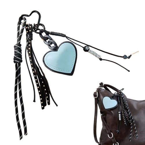 Llaveros en forma de corazón - ligeros para correa de hombre,accesorios para mujer hombre novio novia bolsa tela amistad familia San Valentín ventana