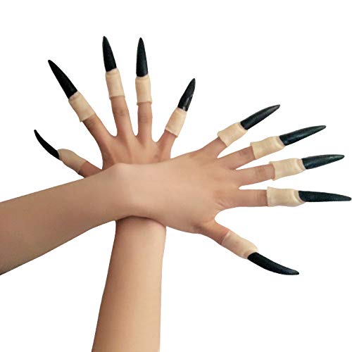 Miniatura 2 de Pinzas de uñas para disfraz de Halloween, uñas falsas de bruja, flecha, puntas de dedo para cosplay, puntas de dedo para fiesta de Halloween, garra,