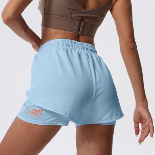 YOAKUKA Shorts femininos 2 em 1 para treino, academia, ioga, corrida, motociclista, tênis, saias, ro