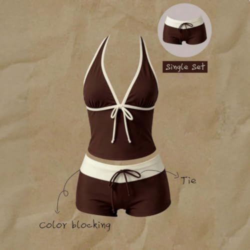 Bikini de lunares para mujer con cintura alta push up y pantalones cortos cómodos 3