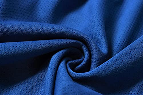 Danichins Boys Loose Athletic Moisture Wicking Shorts Performance Mesh Shorts (Blue,Grey,7) #TOP6