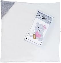 بطانية أطفال شتوية من الفرو - دبدوب رمادي وبينك