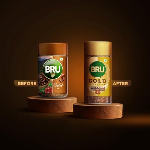 Image of Bru Gold Edition | Premium Freeze Dried Coffee | Experience Intense Coffee Taste | Aromatic Instant Coffee | 100g