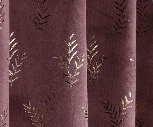 Image of Curtains 9 Feet Long for Living Room - Long Door 9ft Curtains Set 1 Pcs Panel, Velvet Blackout & Stylish Parda for Home Decor & Office Room Darkening | Wine Colour 9 feet (48 x 108 Inch) - 1 Pcs