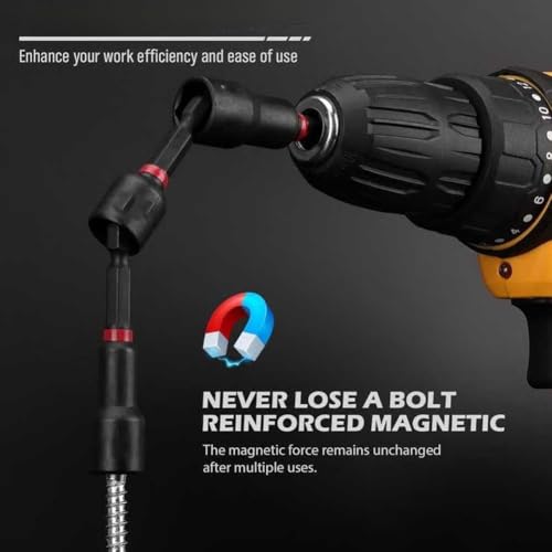 80pc Magnetic Impact Nut Driver Set, adaptery gniazda stalowego S2 i uchwyt na bity do konstrukcji warsztatu garażowego DIY, trwałe pudełko do przechowywania