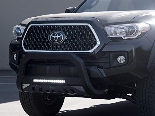 Image of Armordillo USA 7179646 AR Series Bull Bar W /LED Fits 2002-2005 Dodge Ram 1500-Matte Black W /Aluminum Skid Plate (Excl. GTX,Hemi Sport,Rumble Bee,Tacoma)